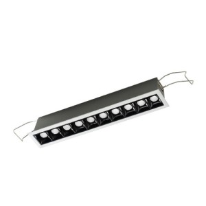 Gea Luce GFA1121 faretto da incasso LED 20W bianco satinato con cover antiabbaglio in nero lucido