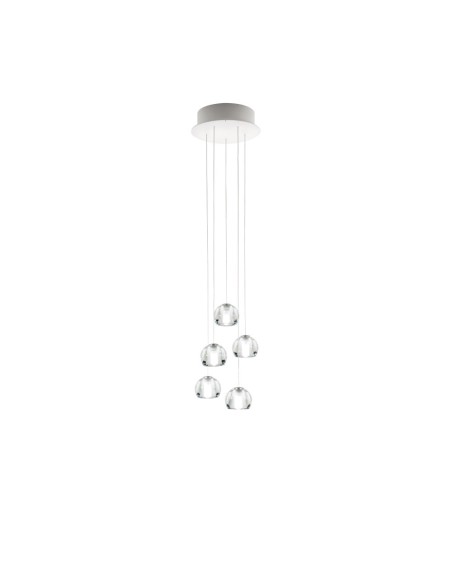 Fabbian Multispot Beluga F32 A22 lampadario moderno 5 luci