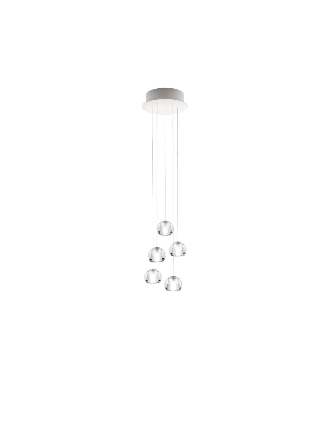 Fabbian Multispot Beluga F32 A22 lampadario moderno 5 luci