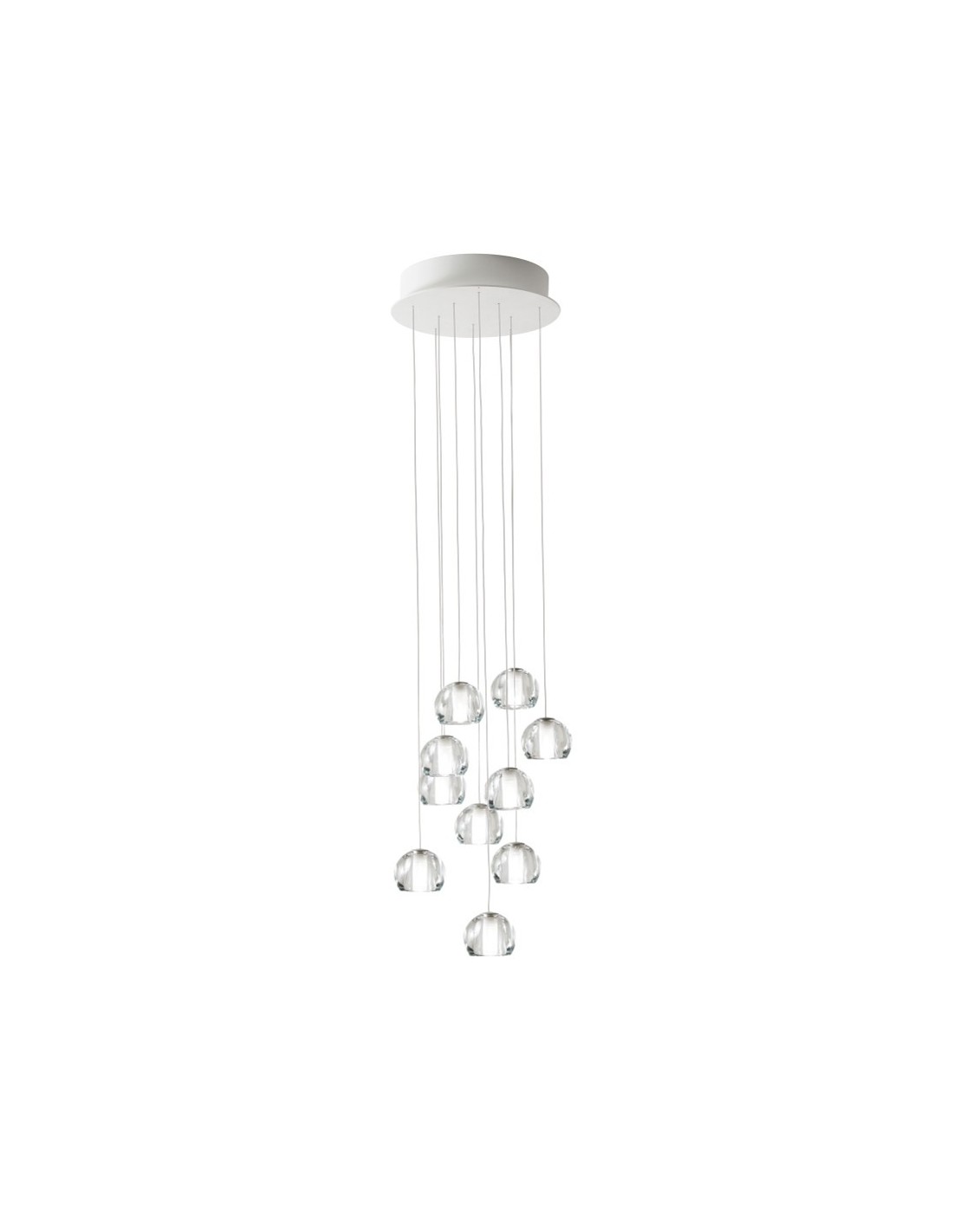 Fabbian Multispot Beluga F32 A23 lampadario moderno 10 luci