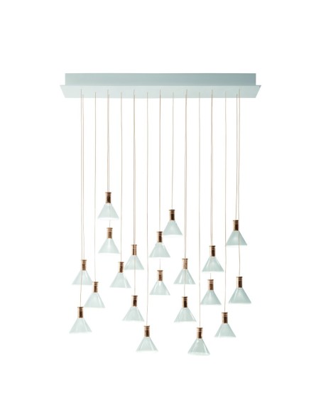 Fabbian Multispot Polair F32 A49 lampadario moderno 20 luci