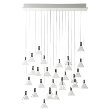 Fabbian Multispot Polair F32 A50 lampadario moderno 30 luci