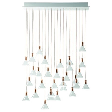 Fabbian Multispot Polair F32 A50 lampadario moderno 30 luci