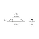 Gea Luce GFA1663 faretto da incasso disegno tecnico