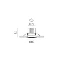 Gea Luce GFA1721 faretto da incasso disegno tecnico