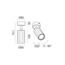 Gea Luce GFA1601 plafoniera orientabile