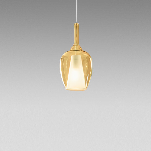 Gea Luce Ofelia S/10 Mini Ambra trasparente lampada a sospensione