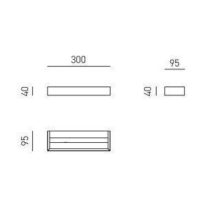 Gea Luce GAP550-551 applique LED 10W disegno tecnico