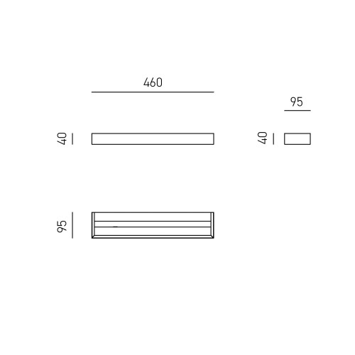 Gea Luce GAP552-553 applique LED 20W disegno tecnico
