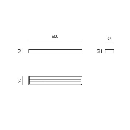 Gea Luce GAP554-555 applique LED 30W disegno tecnico