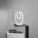 Gea Luce Diva L lampada da tavolo LED Bianco satinato