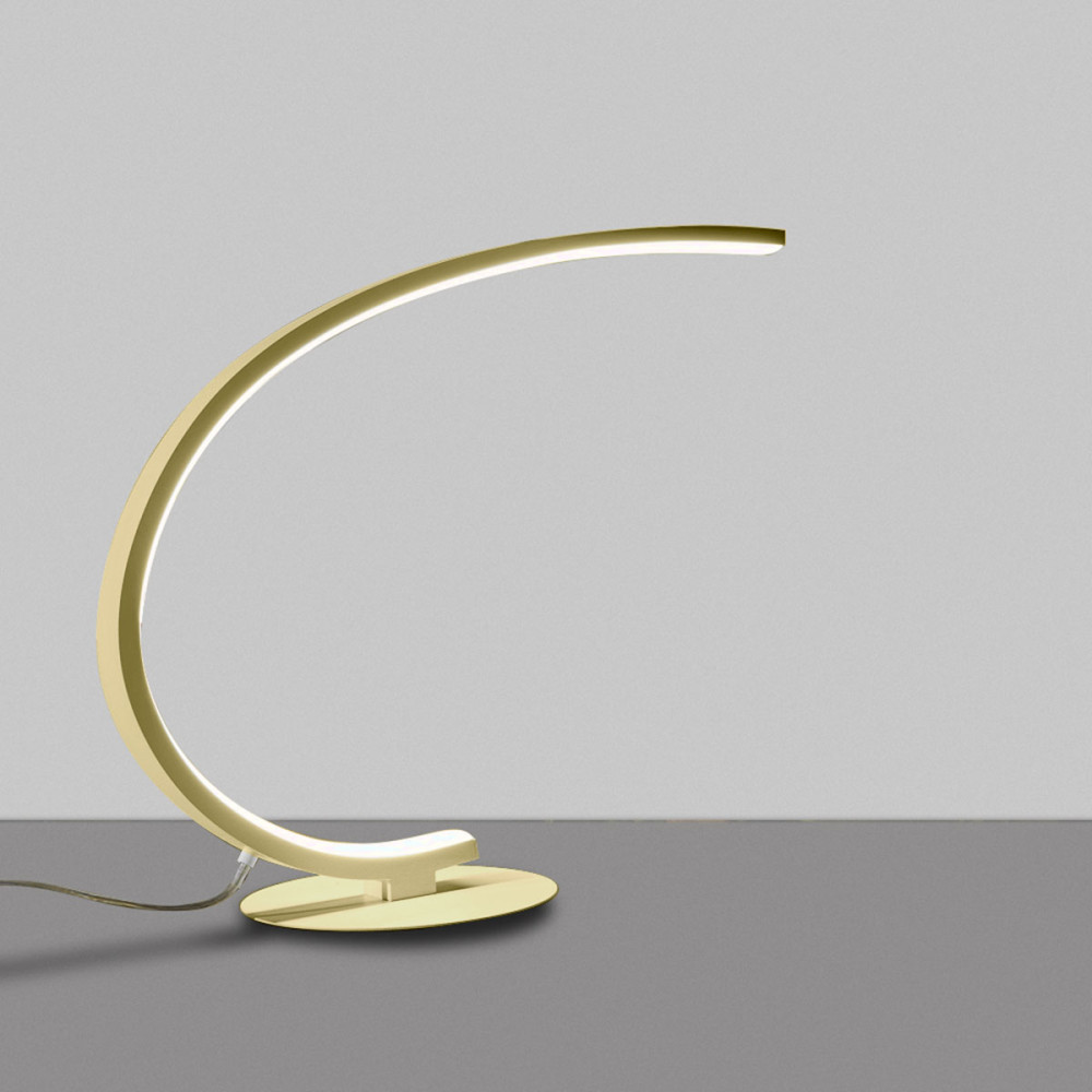 Gea Luce Iole L lampada da tavolo LED Oro spazzolato