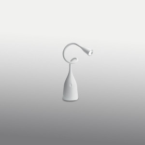 Gea Luce Nekkar L lampada da tavolo LED Bianco lucido