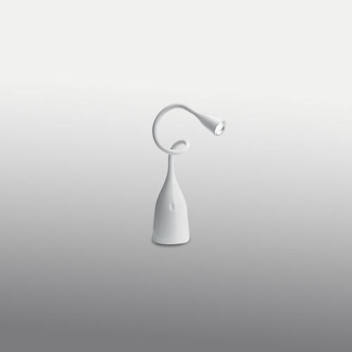 Gea Luce Nekkar L lampada da tavolo LED Bianco lucido