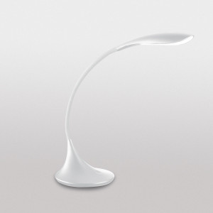Gea Luce Nunki L lampada da tavolo LED Bianco lucido