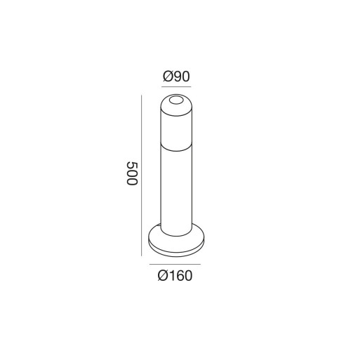 Gea Luce GES2260 paletto E27 IP54 500 mm