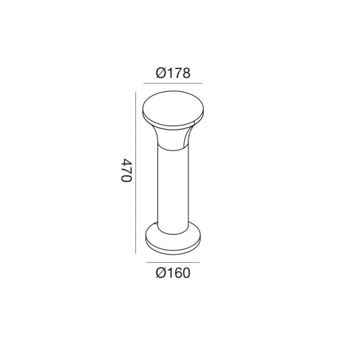 Gea Luce GES2270 paletto E27 IP54 470 mm