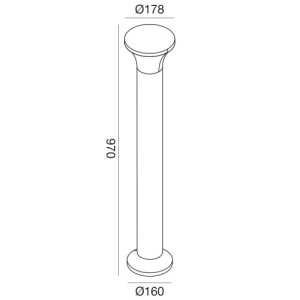 Gea Luce GES2271 paletto E27 IP54 970 mm
