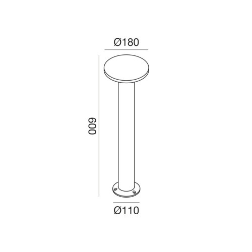 Gea Luce GES2332 paletto LED 12W IP65 600 mm