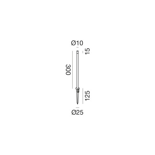 Gea Luce GES2410 paletto LED 0.5W IP65 300 mm