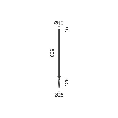 Gea Luce GES2412 paletto LED 0.5W IP65 500 mm