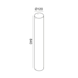 Gea Luce GES2400 palo per sistema componibile 840 mm