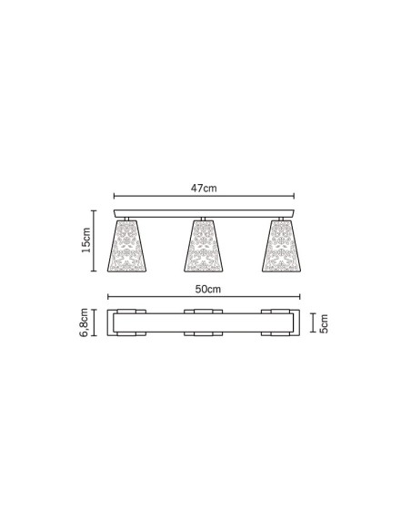 Fabbian Vicky D69 E03 plafoniera  moderna  3 luci