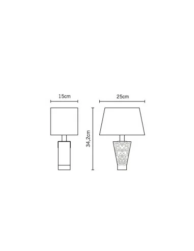 Fabbian Vicky D69 B03 da tavolo con paralume in tessuto