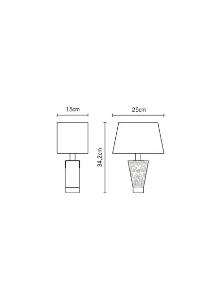 Fabbian Vicky D69 B03 da tavolo con paralume in tessuto