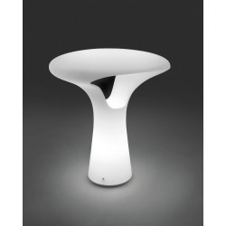 Vistosi Ferea LT vetro bianco satinato lampade tavolo design, lampade design da tavolo, lampade comodino design