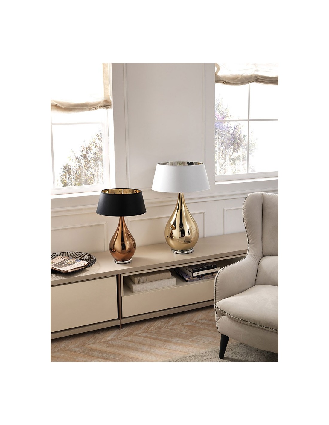 Cangini e Tucci Zoe LUXXL1303 lampada da tavolo vetro trasparente, lampada da tavolo cristallo prezzi