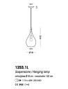 Cangini E Tucci Lacrima rigato R1253.1L lampadario moderno