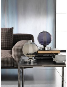 Cangini & Tucci Eclisse S1290.1L lumetto da comodino, abat jour in vetro, abat jour salotto