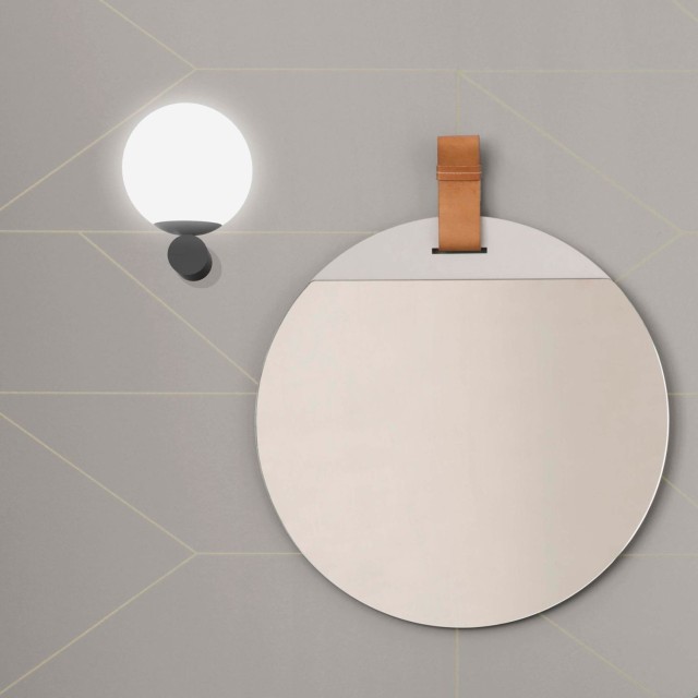 Marchetti Luna AP lampada da parete in metallo nero oro bianco
