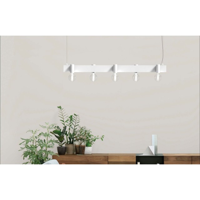 Marchetti Minimal S lampadario in metallo nero bianco rame