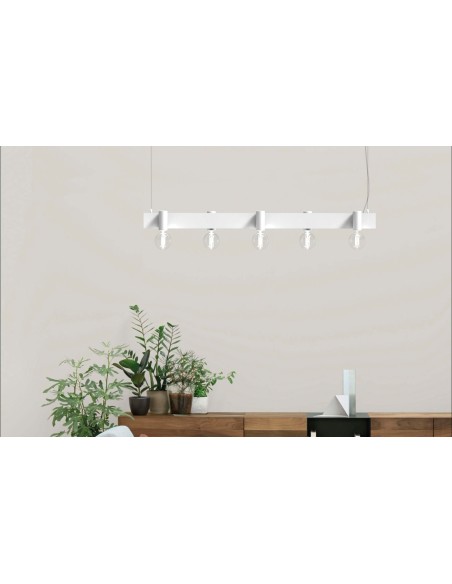 Marchetti Minimal S lampadario in metallo nero bianco rame
