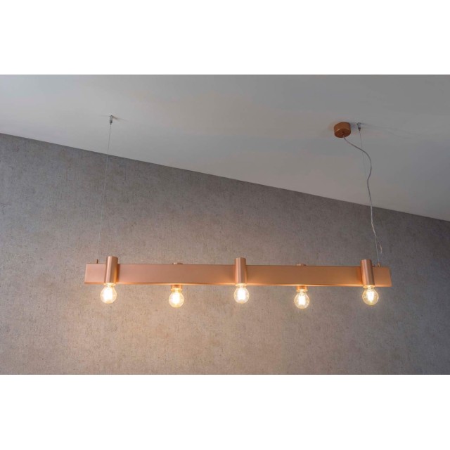 Marchetti Minimal S lampadario in metallo nero bianco rame