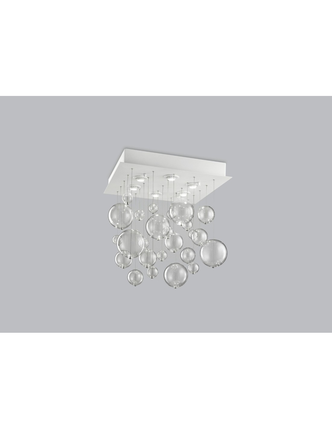 Bolero Metal lux plafoniera moderna base quadrata 60x60 cm