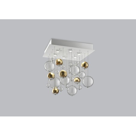 Bolero Metal lux plafoniera moderna base quadrata 60x60 cm