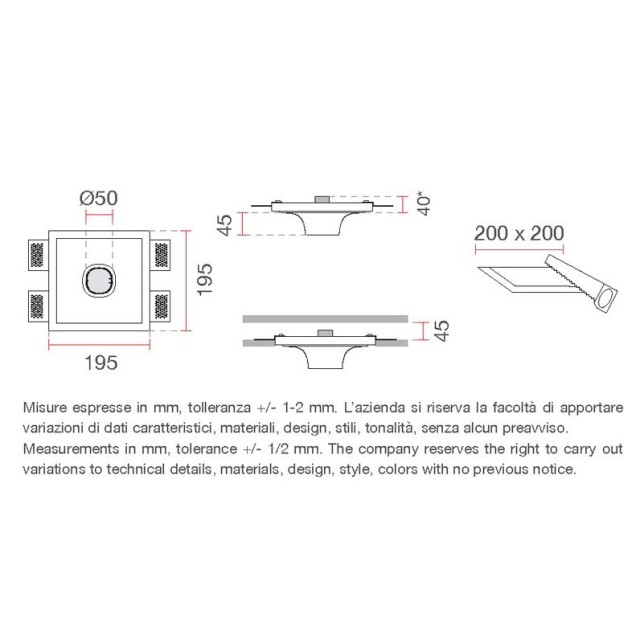 8935L faretto da incasso per soffitto di 9010