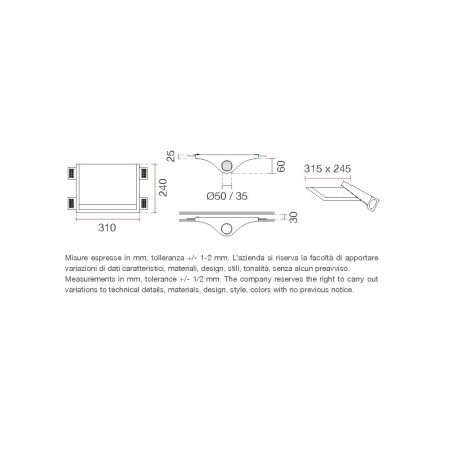 2446 di 9010 applique da incasso a parete