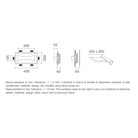 Incasso da parete 2619 di 9010 luce Up-Down