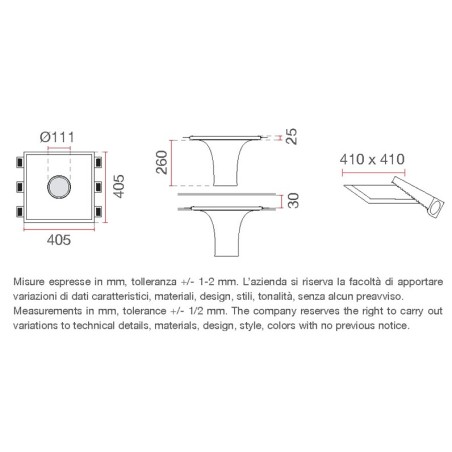 8935D faretto da incasso di 9010