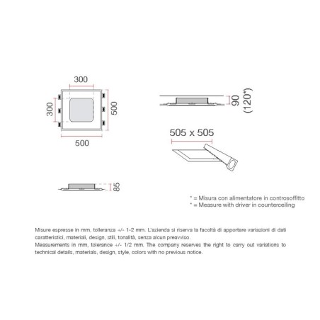 8937A plafoniera da incasso di 9010