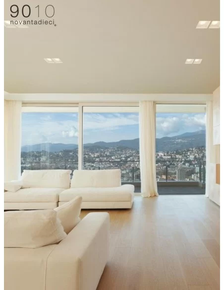 4180A faretto incasso doppio per cartongesso o muratura di 9010