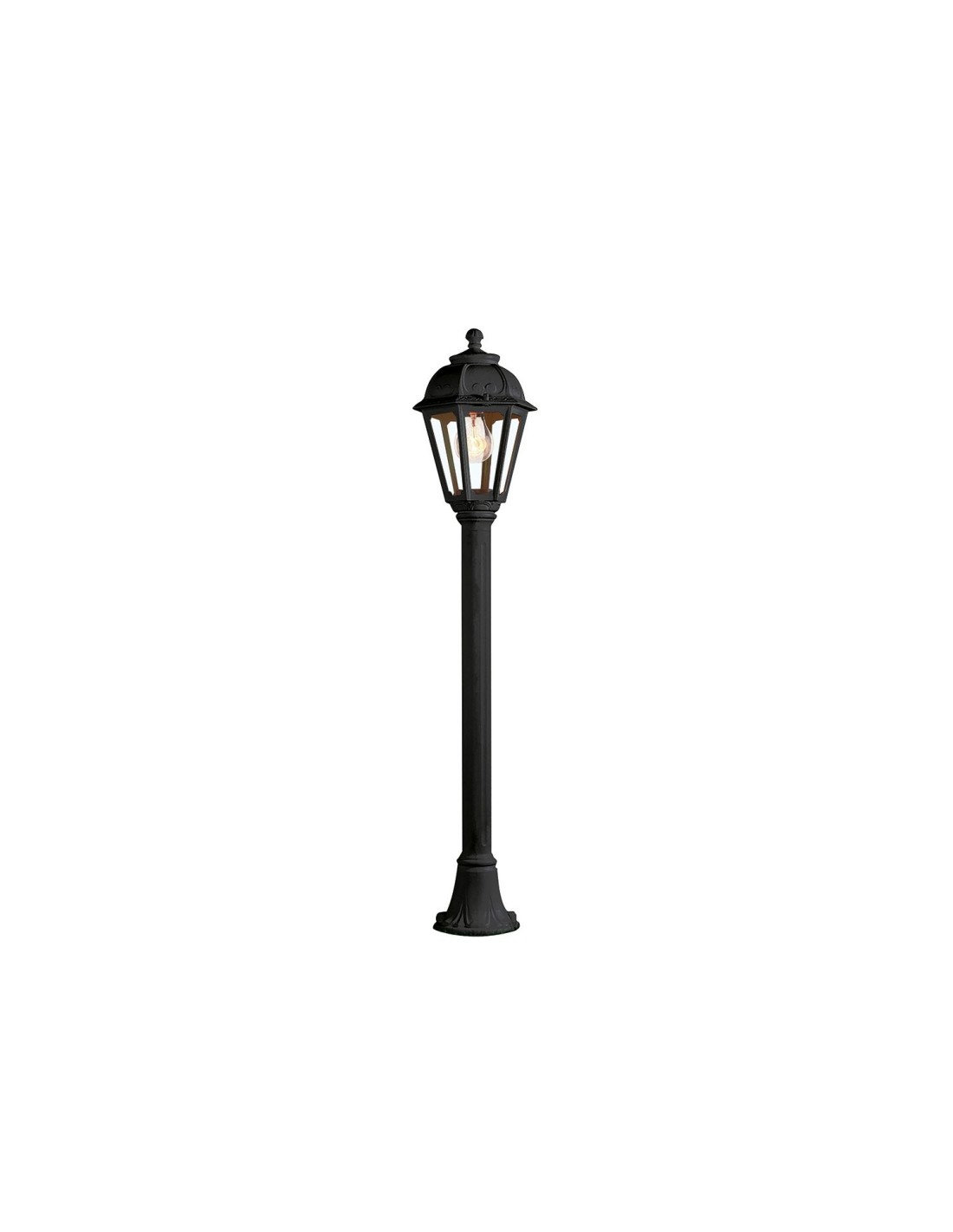 Rossini Chris T.20600-100 lampioncini da esterni classico E27 IP44 nero, lampioni da giardino prezzi