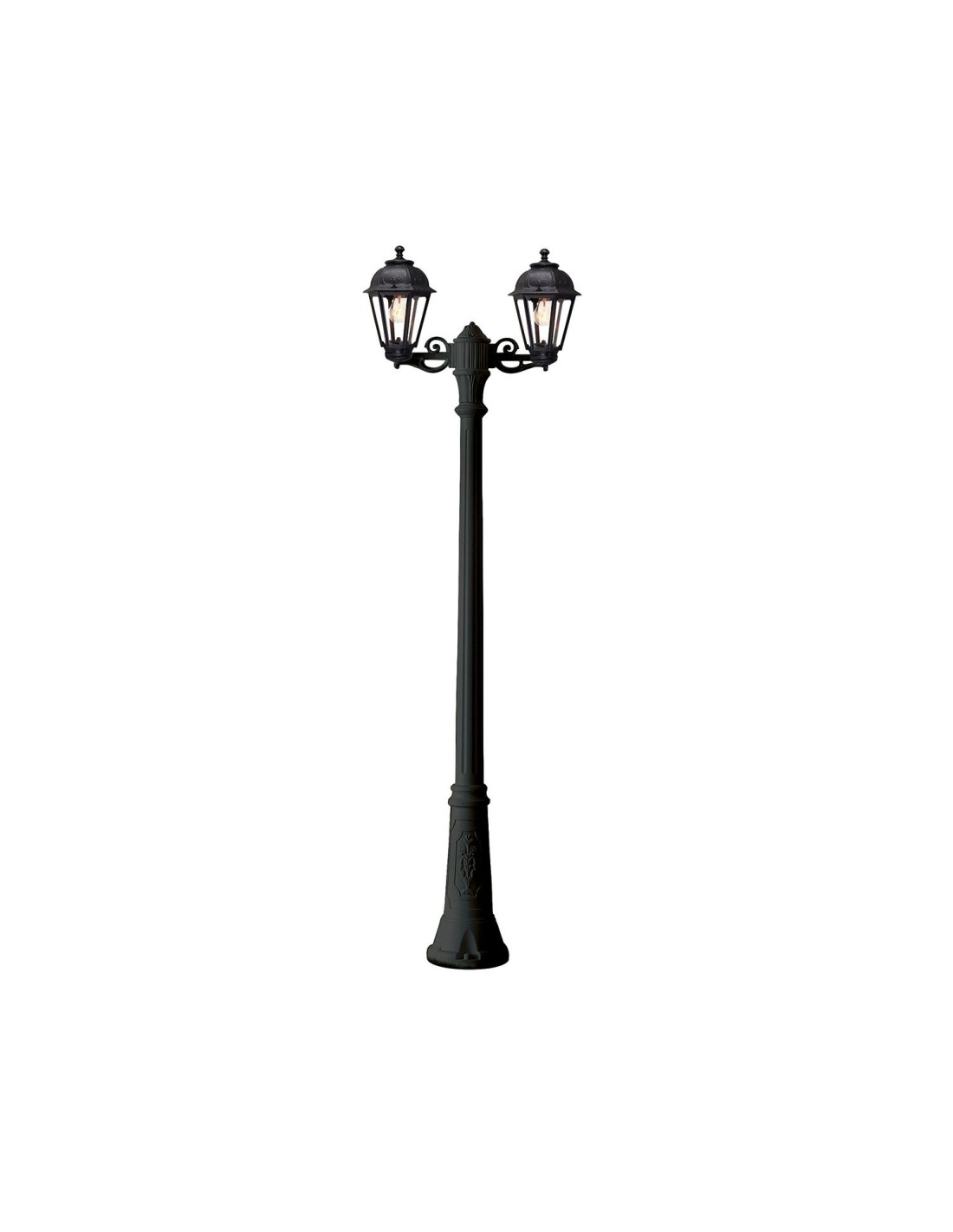 Rossini Chris T.20600-2 : lampadaire de jardin haut à 2 lumières E27, IP44