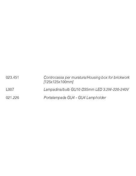 4277 faretto incasso tondo da 40 mm vetro satinato di 9010