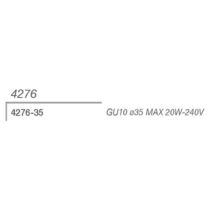 4276 faretto quadrato da incasso GU10 di 9010