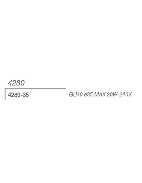 4280 faretto incasso quadrato ottica arretrata di 9010